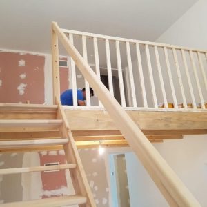 plaquisterie et escalier bois